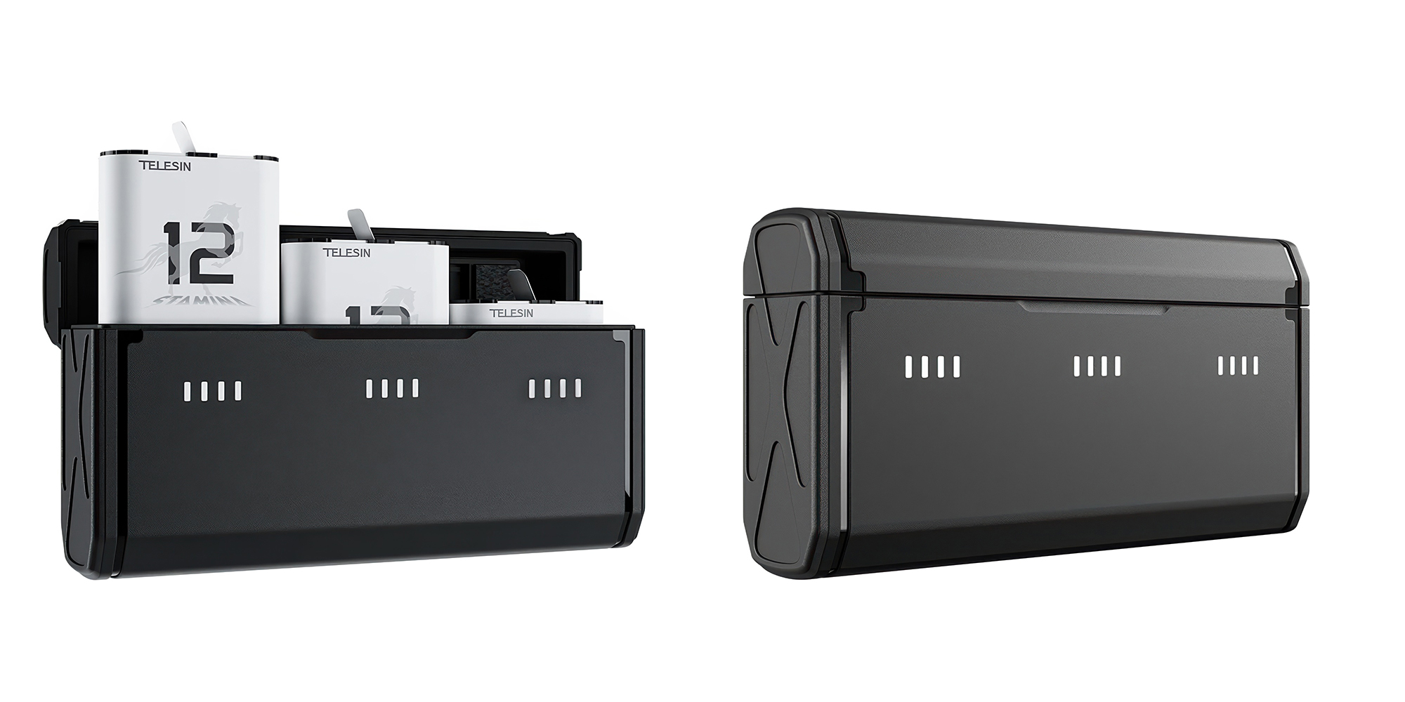 Zestaw ładowarka trójkanałowa Telesin S0-ECB-01-TGP i dwa akumulatory do GoPro Hero 9 _ 10 _ 11 _ 12